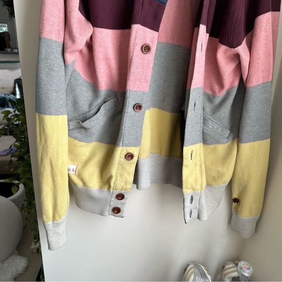 Striped color block style men’s hoodie - Picture 4 of 10